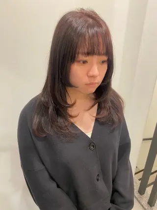 ミディアム カラー 🍑 モモカ🍑のヘアスタイル