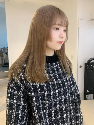 セミロング カラー Kureha/ネイル トレンドヘアのヘアスタイル