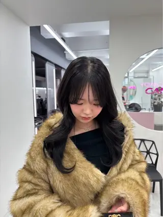 セミロング 表参道ハッシュカット レイヤー/リノンのヘアスタイル