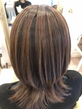 ミディアム カラー La.fleur ラ.フルールのヘアスタイル