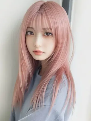 ロング GiseL 梅田【ジゼル】所属・透明感カラー × ハイトーン さきのヘアスタイル