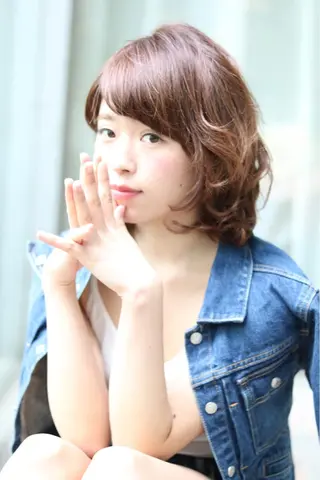 ショート ミディアム カラー パーマ 髪質改善//縮毛矯正 This表参道のヘアスタイル