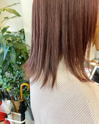 ミディアム カラー パーマ OVER→三軒茶屋 /縮毛矯正・髪質改善のヘアスタイル