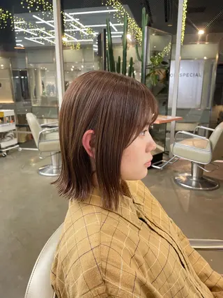 ショート 🍑まき/カット /髪質改善カラー🍑のヘアスタイル