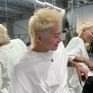 ショート カラー メンズ 花香竜太/エクステ /ハイトーンカラーのヘアスタイル