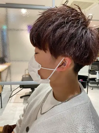 ショート カラー メンズ カルマパーマ韓国ヘア shiryuのヘアスタイル