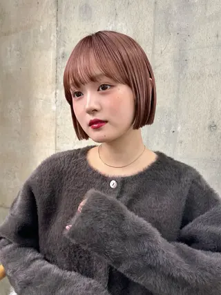 ショート カラー グレージュ/レイヤー /ボブ/moyu🎀のヘアスタイル