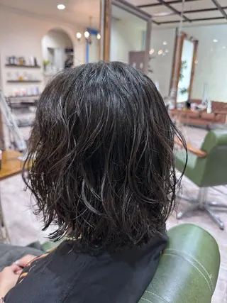 ミディアム パーマ 新越谷noble店長 松本拓也▶◀*.のヘアスタイル