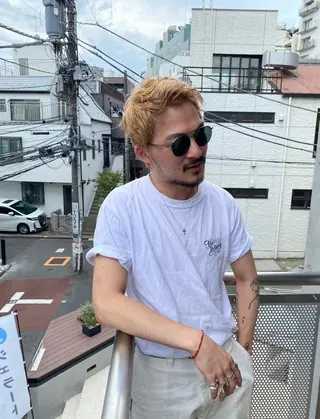 メンズ 山影✨バレイヤージュ ハイライト✨メンズ◎のヘアスタイル