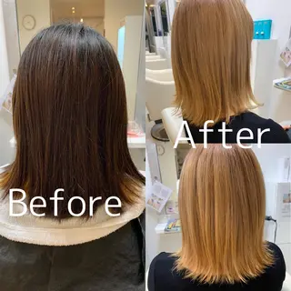 ミディアム カラー ヘアケアベースウィズ所属・柳川 玲也のヘアスタイル