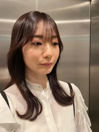 ロング カラー 💖ボブ/髪質改善 顔周りレイヤー/ユイのヘアスタイル