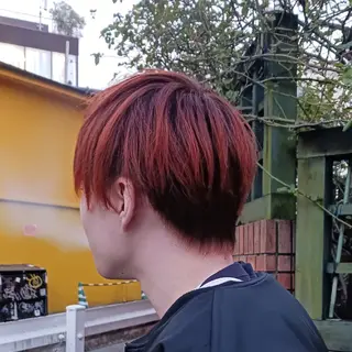 メンズ カラー かりん/LeeLee /原宿/ハイトーンのヘアスタイル