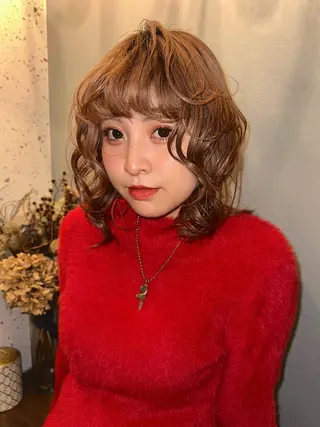 ミディアム カラー Daisy🎀【福岡 美容室】chiakiのヘアスタイル