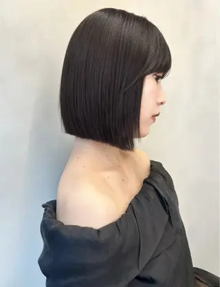 ミディアム 縮毛矯正/透明感 カラーNozomiのヘアスタイル