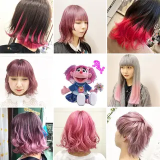 ロング カラー メンズ "PEPPU "所属・派手髪、ハイトーン ショートヘアShinのヘアスタイル