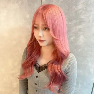 ロング ガルボヘアー心斎橋所属・プルエクステ/プルシ ールエクステ/地雷系のヘアスタイル