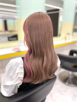 ロング カラー ヘアアレンジ 🤍横浜ブリーチ /Yohei🤍のヘアスタイル