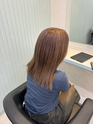 ロング カラー 🩷モテ髪&透明感 🩷ミルクティー🩷のヘアスタイル