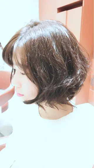 ショート パーマ テラモト カズヨシのヘアスタイル