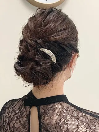 セミロング ヘアアレンジ 倉持美雪 ＊幸せの伝導師＊のヘアスタイル