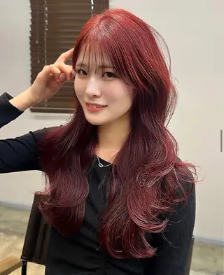 ロング カラー ★梅田似合わせカラー ちどり★のヘアスタイル