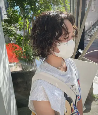 ショート カラー パーマ Hair SENSE 平井【ヘアーセンス】所属・Ikeda Uのヘアスタイル