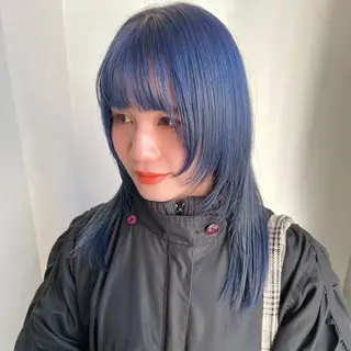 セミロング カラー ショート/ブリーチ mizuki🐋のヘアスタイル