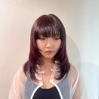 セミロング カラー 𝙎𝙚𝙞𝙧𝙖 ☆カット/パーマのヘアスタイル