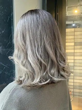 ミディアム カラー 【博多ハイライトカラ ー】中島啓太のヘアスタイル