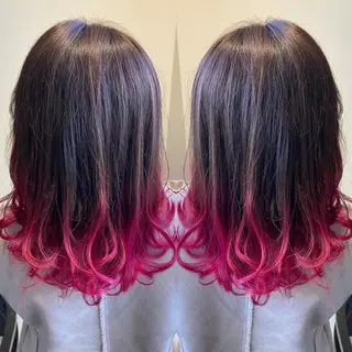 ミディアム カラー 髪質改善 Noe心斎橋店のヘアスタイル