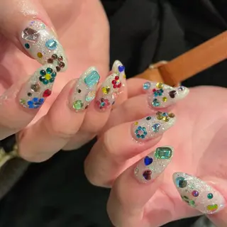 ロング m kaori𓃟のネイルデザイン