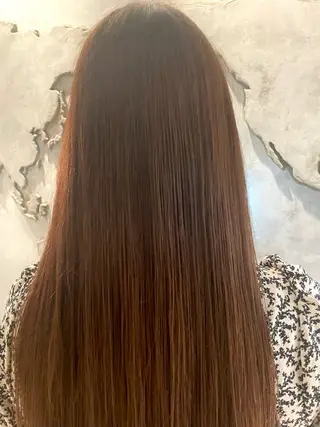 ロング カラー 🎈ブリーチなし暖色 カラー/レッド/ゆいのヘアスタイル