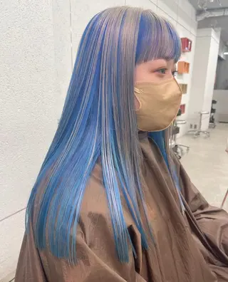 ロング カラー ケアブリーチ/ ハイトーン/牧野のヘアスタイル