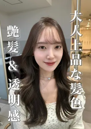 ロング oto🎀×美髪× シースルー前髪🤍のヘアスタイル