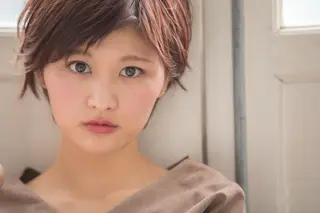 ショート カラー パーマ ヘアアレンジ Alushe艶髪・ 髪質改善のヘアスタイル