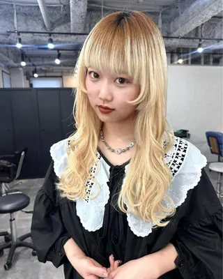 ロング カラー 永田 雄真のヘアスタイル
