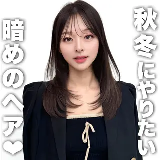 ミディアム レイヤーカット/ 顔まわり/アオイのヘアスタイル