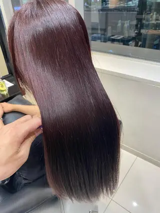 ロング カラー ヘアアレンジ 女性カットモデル 募集　石田沙優美のヘアスタイル