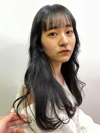 ロング カラー silo所属・silo MOKA 顔周りカット🦦のヘアスタイル