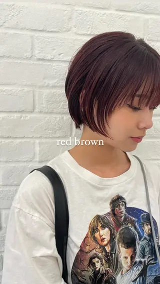 ショート カラー ショート✂︎ ゆるパーマKANOのヘアスタイル