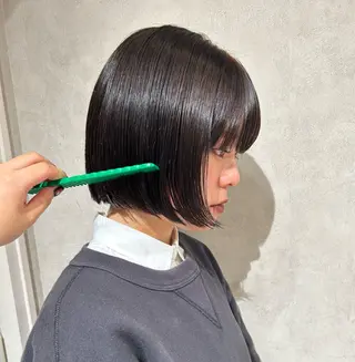 ショート カラー ayano🍒パーマ 暖色カラーのヘアスタイル
