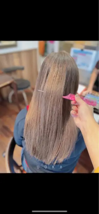 ロング カラー パーマ 福見 美保のヘアスタイル