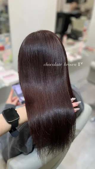 カラー amane໒꒱うる艶 ブリーチ透明感カラーのヘアスタイル