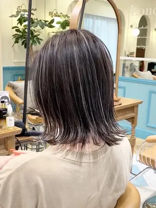ミディアム カラー ボブ🎀 艶カラー🎀こころのヘアスタイル