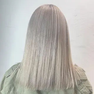 セミロング カラー 酸性ストレート・ メンズ 三原 楊子のヘアスタイル