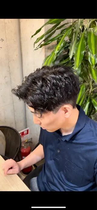 ミディアム パーマ メンズ メンズ特化👨 細谷碧海のヘアスタイル