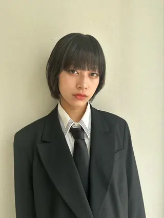 ミディアム 梶原 蔵人のヘアスタイル