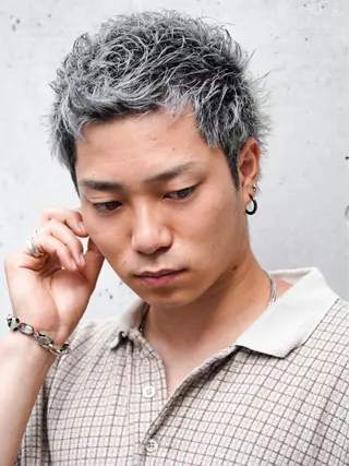 パーマ ヘアアレンジ メンズ kei/透明感カラー /縮毛矯正/メンズのヘアスタイル