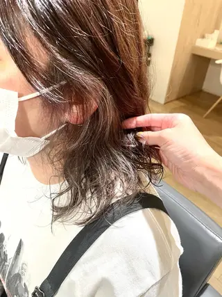 ミディアム カラー 美容室 Jフィドルファドル所属・わきた かずなのヘアスタイル