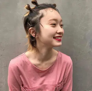 ヘアアレンジ happy  man 🌸血色カラー🌸のヘアスタイル